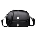 City Simple women's crossbody shoulder bag in soft PU leather with oval suitcase shape and sewing thread detailing
