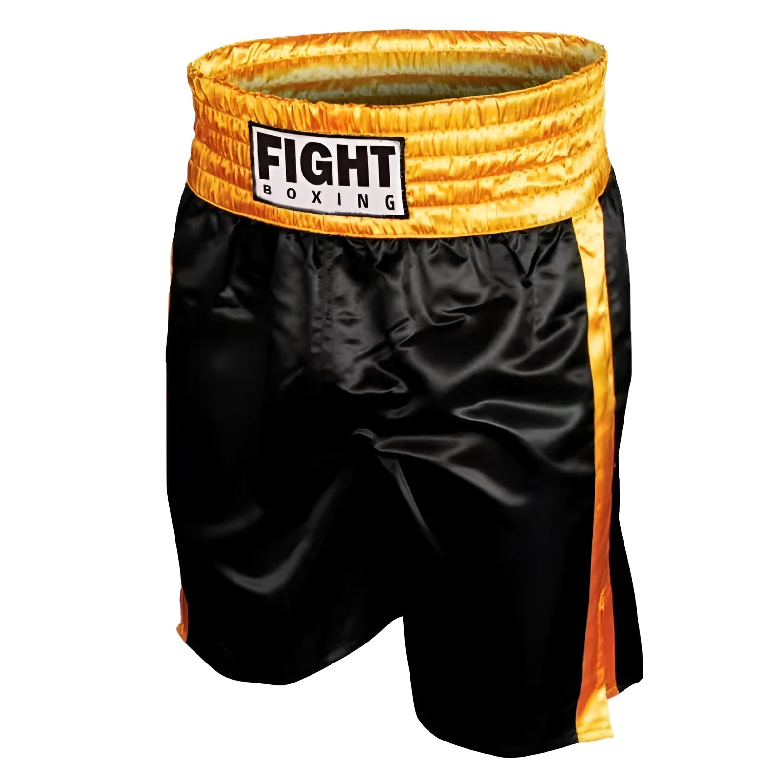 Boxing training shorts with contrasting waistband stripes in multiple colour options