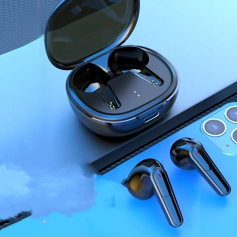 Black PRO30 wireless in-ear Bluetooth headphones with noise reduction.