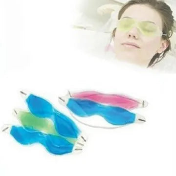 Gel ice eye mask 16 x 5cm in green, blue, red, or yellow for summer eye relief