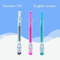 Vaccine design gel pen with plastic body and black 0.5mm refill