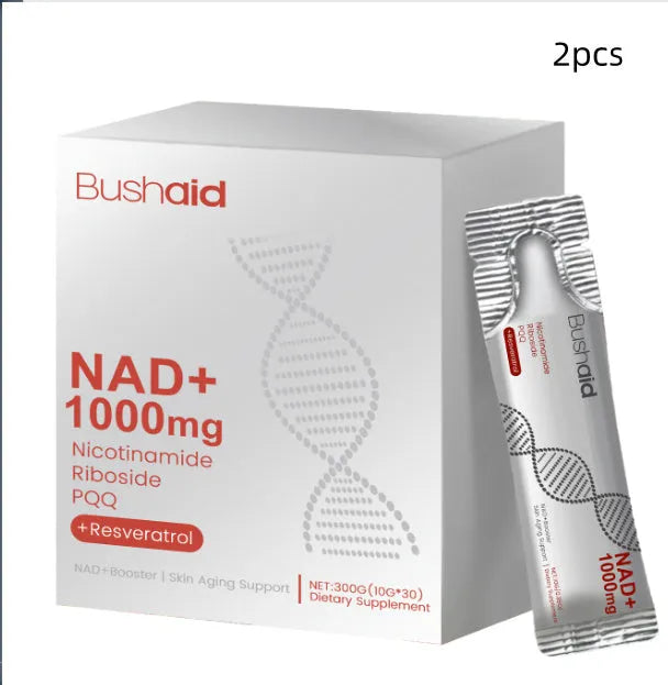 Anti-ageing drink powder supplement with 300g quantity containing nicotinamide riboside and botanical extracts