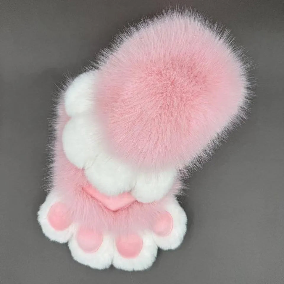 Colourful animal claw cosplay gloves in nylon material with free-size fit