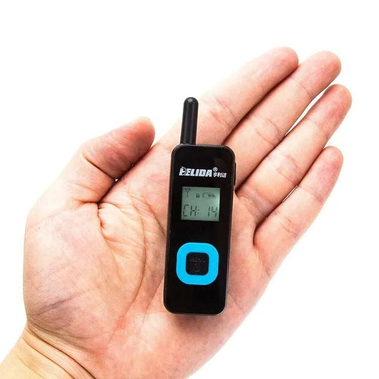 Mini walkie talkie hanging ear model in picture colour, 92x27x14mm, 2W output