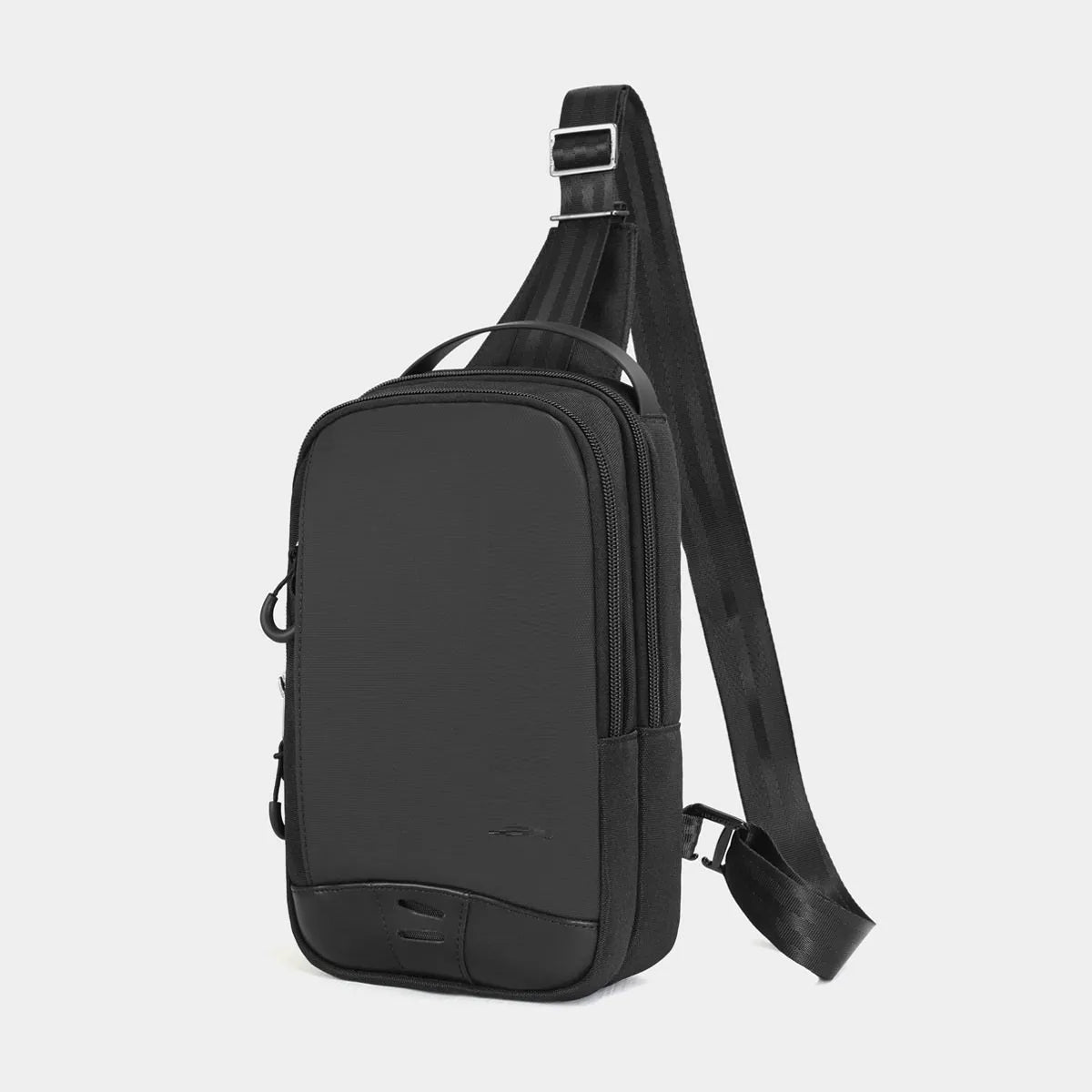 Casual black TPU camouflage pattern chest bag with single shoulder strap and soft handle