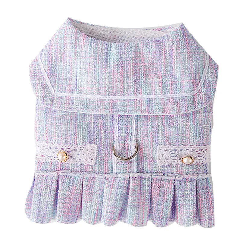 Salem purple polyester pet clothing for a small dog on a white background.