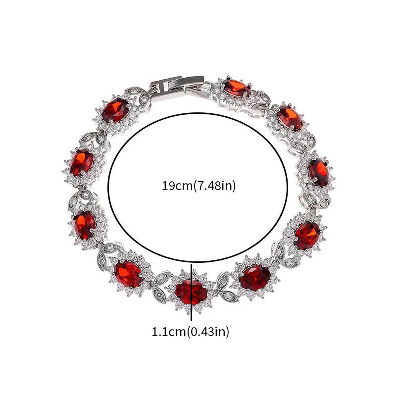 Personality Trend women's simple zircon bracelet in environmentally friendly alloy with electroplated finish