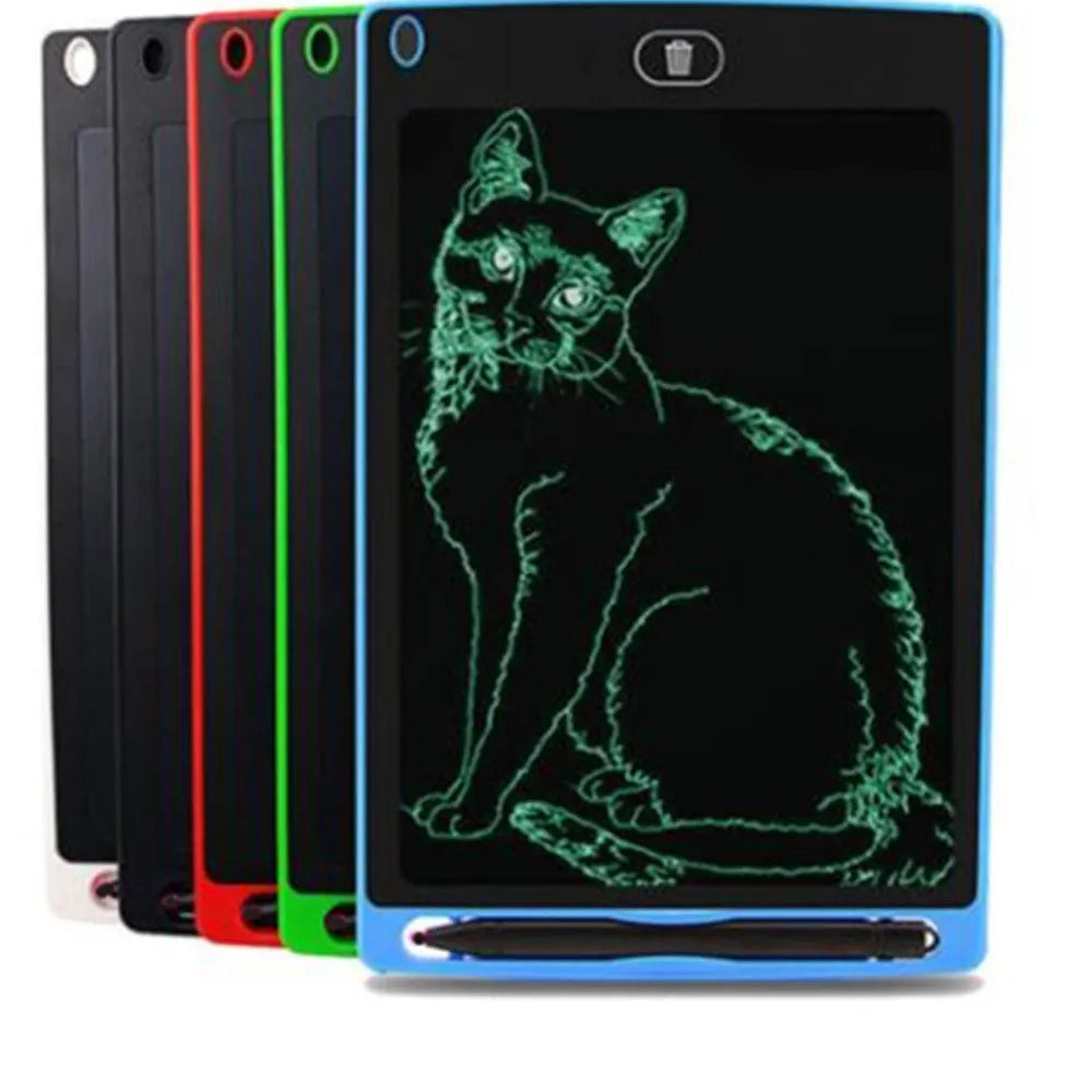 8.5 inch LCD writing board with stylus pen on a blue board