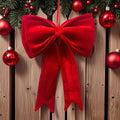 Plus-sized red velvet bow decoration, 63x48x8cm, for Christmas tree or wedding room layout