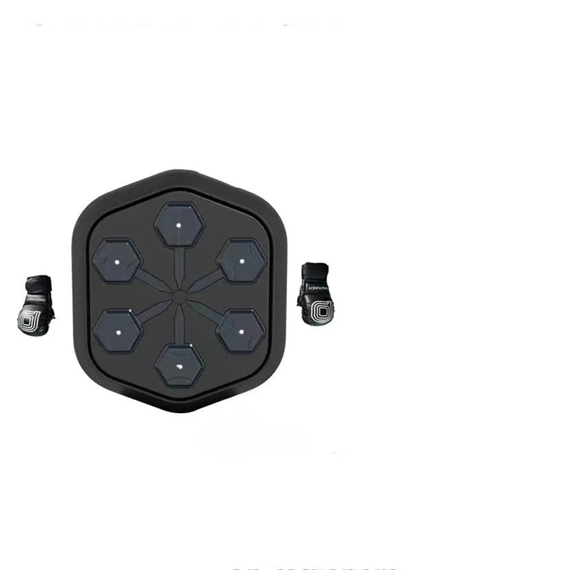 Black smart boxing machine with Bluetooth connection and EVA foam construction