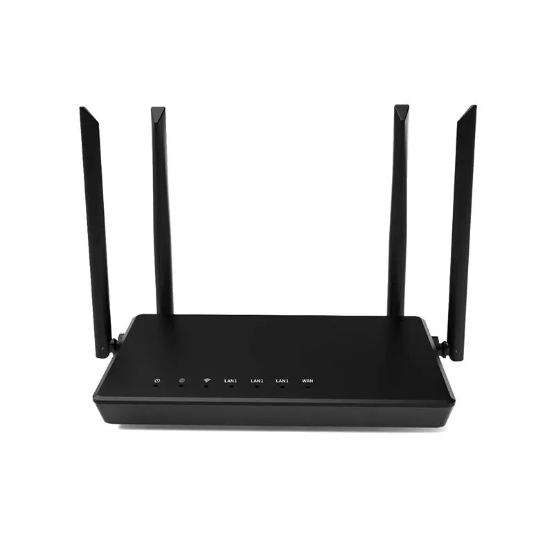 Portable 300m home Wi‑Fi high‑speed router in black or white with bare metal design