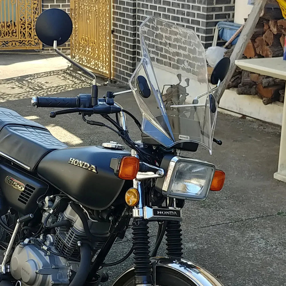 General street car diversion windshield motorcycle windshield glass 40x40x10 cm black