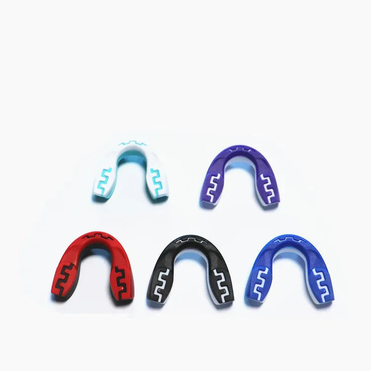 Adult boxing mouthguard with printed teeth design for martial arts protection