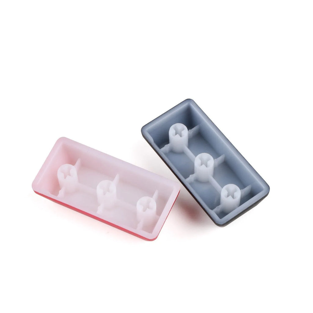 Transparent mechanical keyboard keycap with raised safety evacuation exit symbol for backspace replacement
