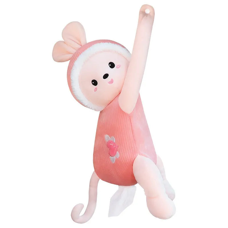 Plush car seat back-mounted tissue box in character design, 34cm by 15cm