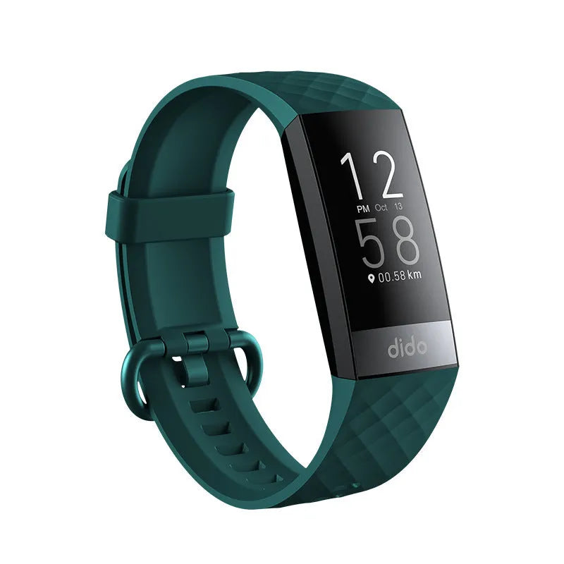 Y6 Black smart health monitoring bracelet with 1.1-inch display showing ECG and health metrics