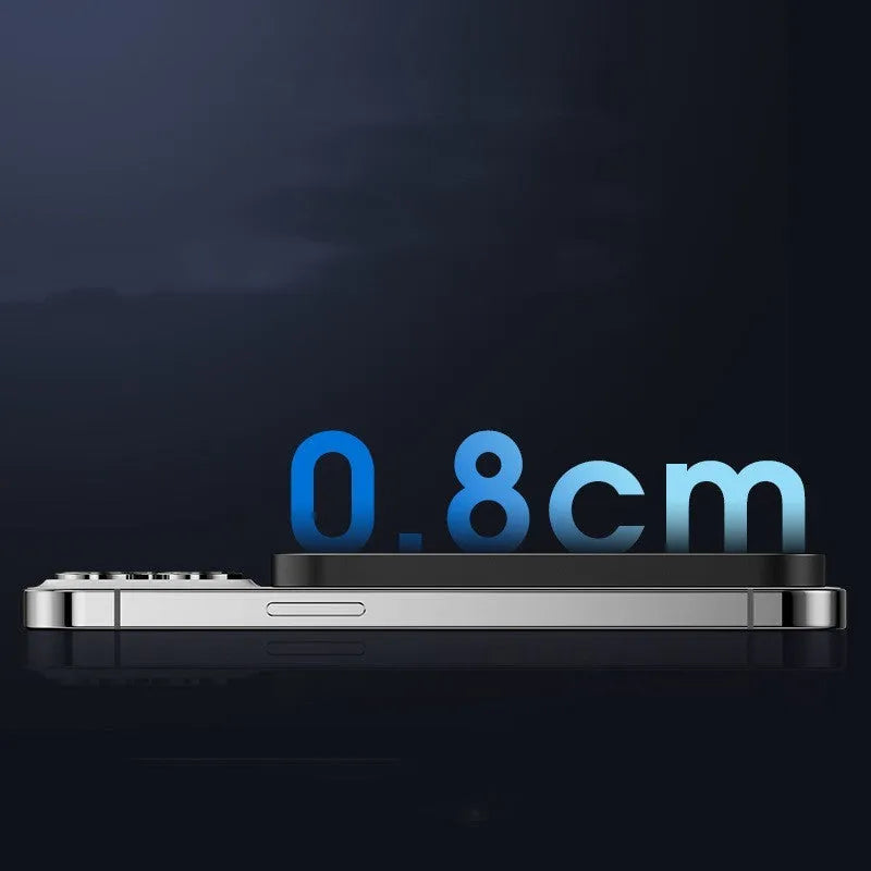 Titanium gold and black alloy magnetic wireless power bank showing different capacity options.