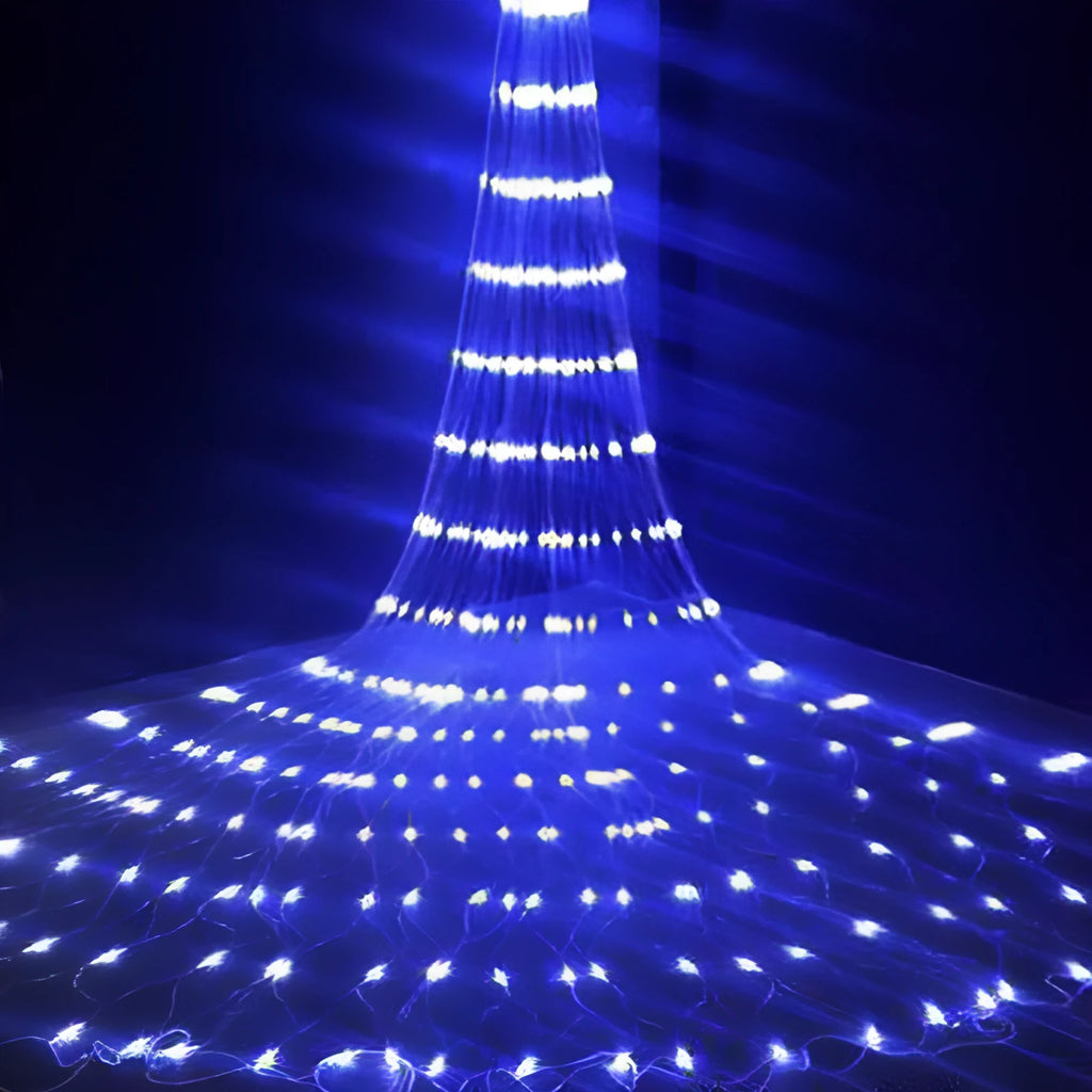 Outdoor net lights and water string lights, 3 x 2 m, IP65, 220 V, plastic shell, blue warm white pure white colour options