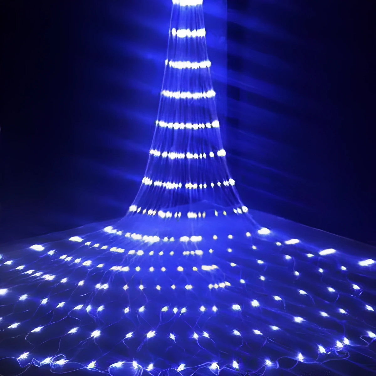 Outdoor net lights and water string lights, 3 x 2 m, IP65, 220 V, plastic shell, blue warm white pure white colour options