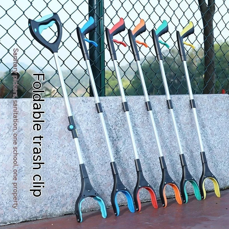 Blue plastic and aluminium alloy sewer pliers trash clip for closing rubbish bags