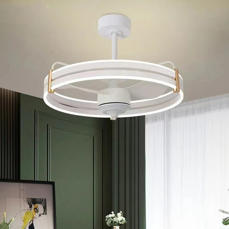 60cm ceiling fan with light, ABS blades, acrylic lampshade, remote control, black or white, 220V