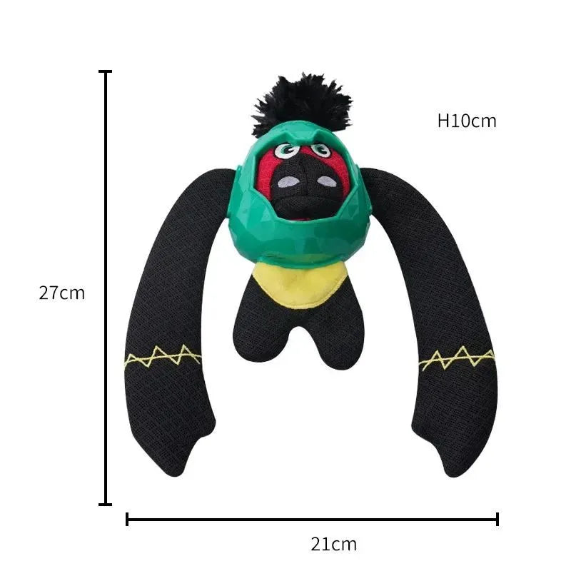 Missing Food Dog Toy Gorilla Sound Paper Sound Bite Resistant Puzzle Interactive Pet Product Green