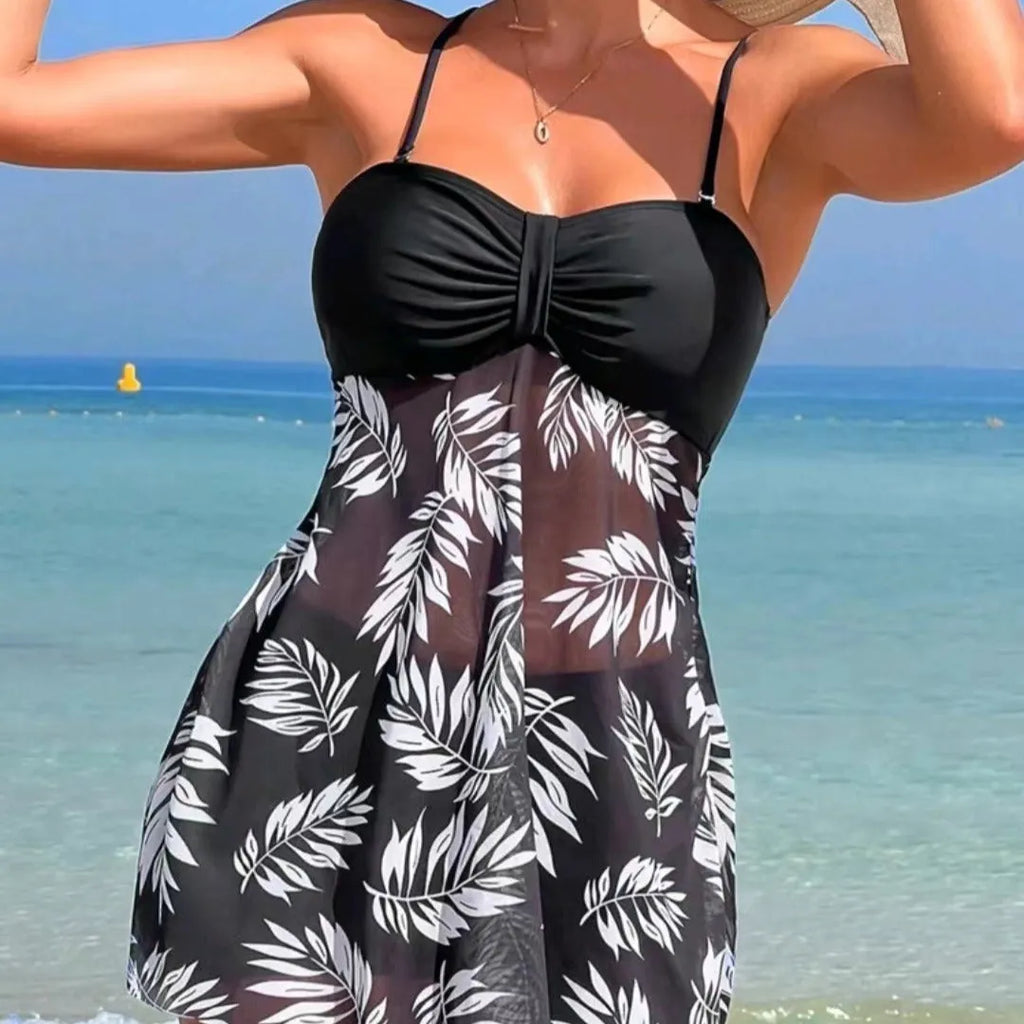 Women's high-waisted swimsuit boxer shorts in black, blue, and peacock green colours.