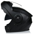 Asian black full face motorcycle helmet with ABS shell in S M L XL size options
