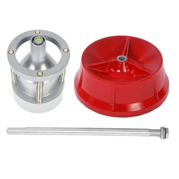 Portable hub balancer with aluminium head and bull's eye level for wheel balancing