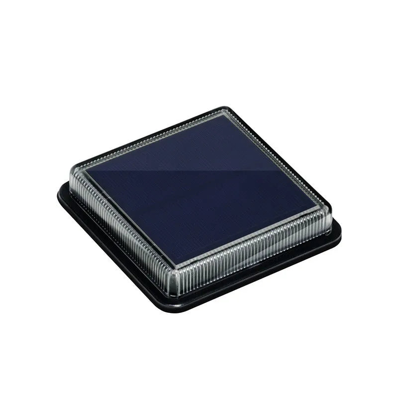 Solar floor tile lamp with aluminium alloy body and glass shade for outdoor staircase decoration