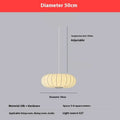 Silk pumpkin chandelier retro bedside lamp in 30cm, 40cm, or 50cm with warm light or tri-colour dimming
