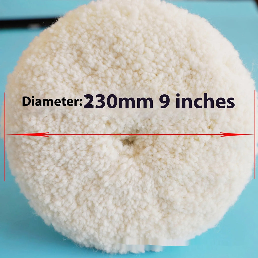 8-inch double-sided pure wool polishing ball, white coarse throw style, M16 aperture, 50mm and 60mm thickness options