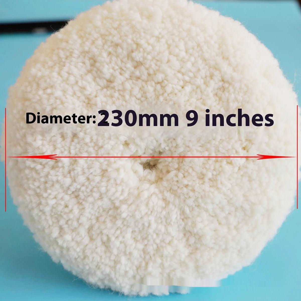 8-inch double-sided pure wool polishing ball, white coarse throw style, M16 aperture, 50mm and 60mm thickness options