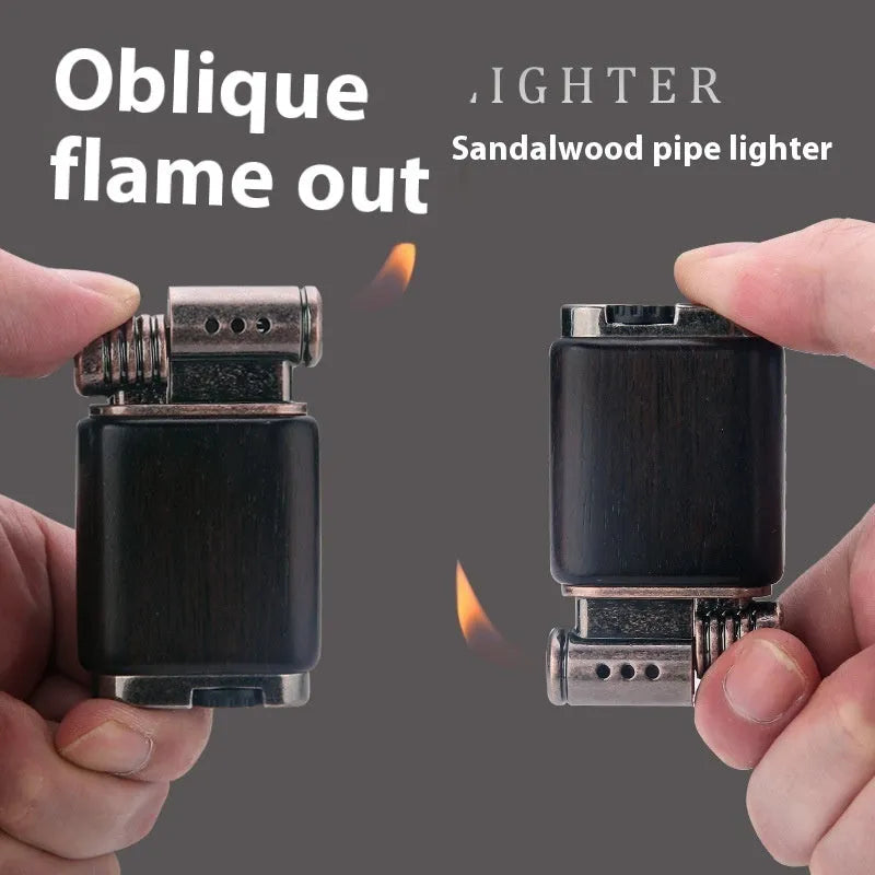 Metal ebony gas lighter in four decorative colour finishes for casual use and collection