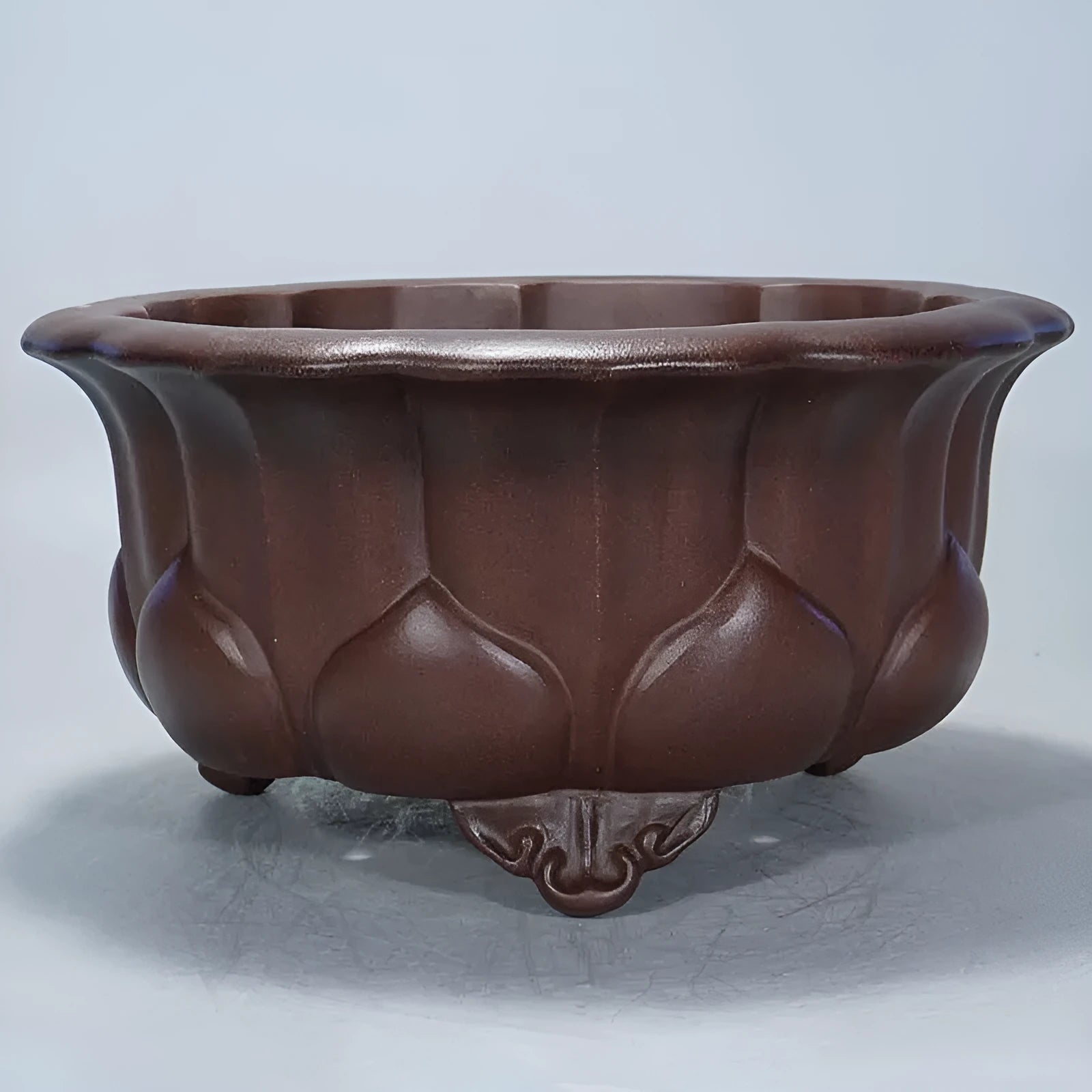 Purple sand succulent flower pot 37x37x20cm with antique Chinese design