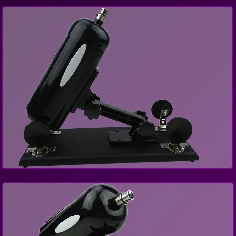 Bobb women's automatic telescopic thrusting sex toy in purple, black, or pink colours.