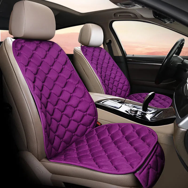 Ringer plush cotton car seat cushion in various colours including coffee, wine red, and classic black