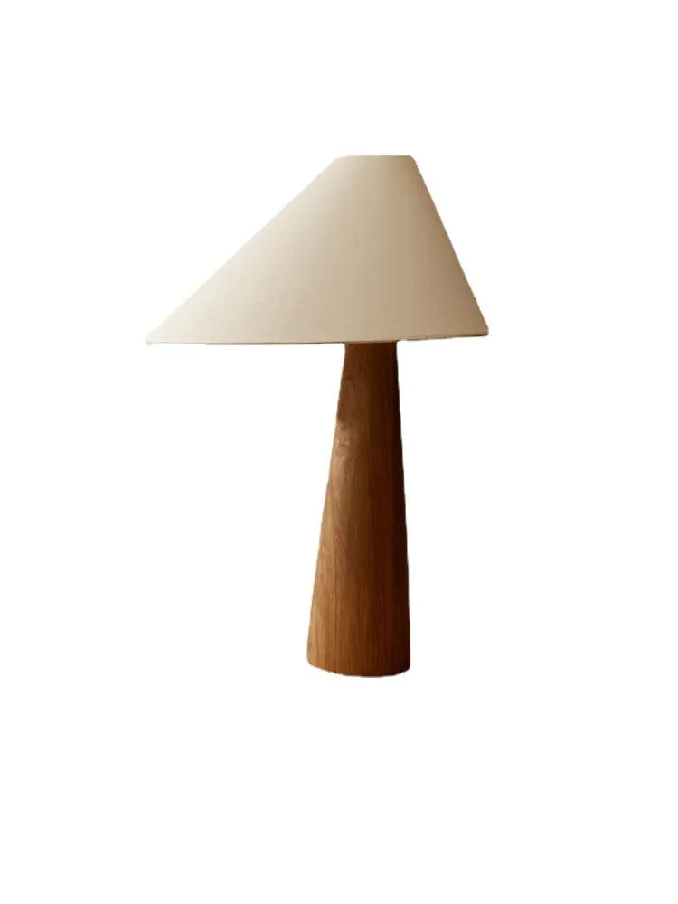 Japanese-style fabric table lamp with wooden base 38x45cm for living room 220V US plug