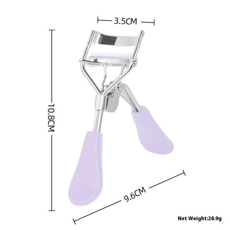 A4 manual eyelash curler with comb in assorted colours including pink and black