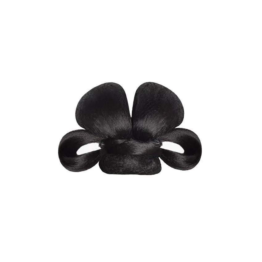 Ancient style lazy one-step hairpin hair bun piece in high temperature silk with pad package options and bow hair clip