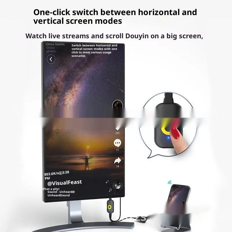 G5100 4K 5G wireless projector with antenna for mobile phone and tablet screen projection