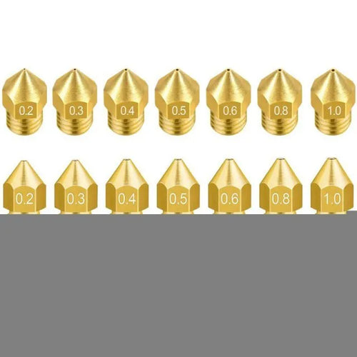 MK8 brass 3D printer nozzle 0.4mm M6 thread input 1.75mm for Creality 44 pack
