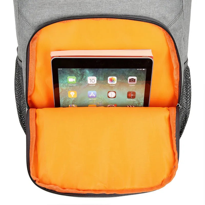 Large capacity outdoor backpack with thermal insulation compartments available in multiple colour combinations