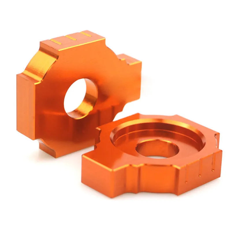 Orange KTM motorcycle rear fork regulator screw pair for DUKE 200 390 990