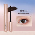 Long curling mascara tube showing black and brown colour options