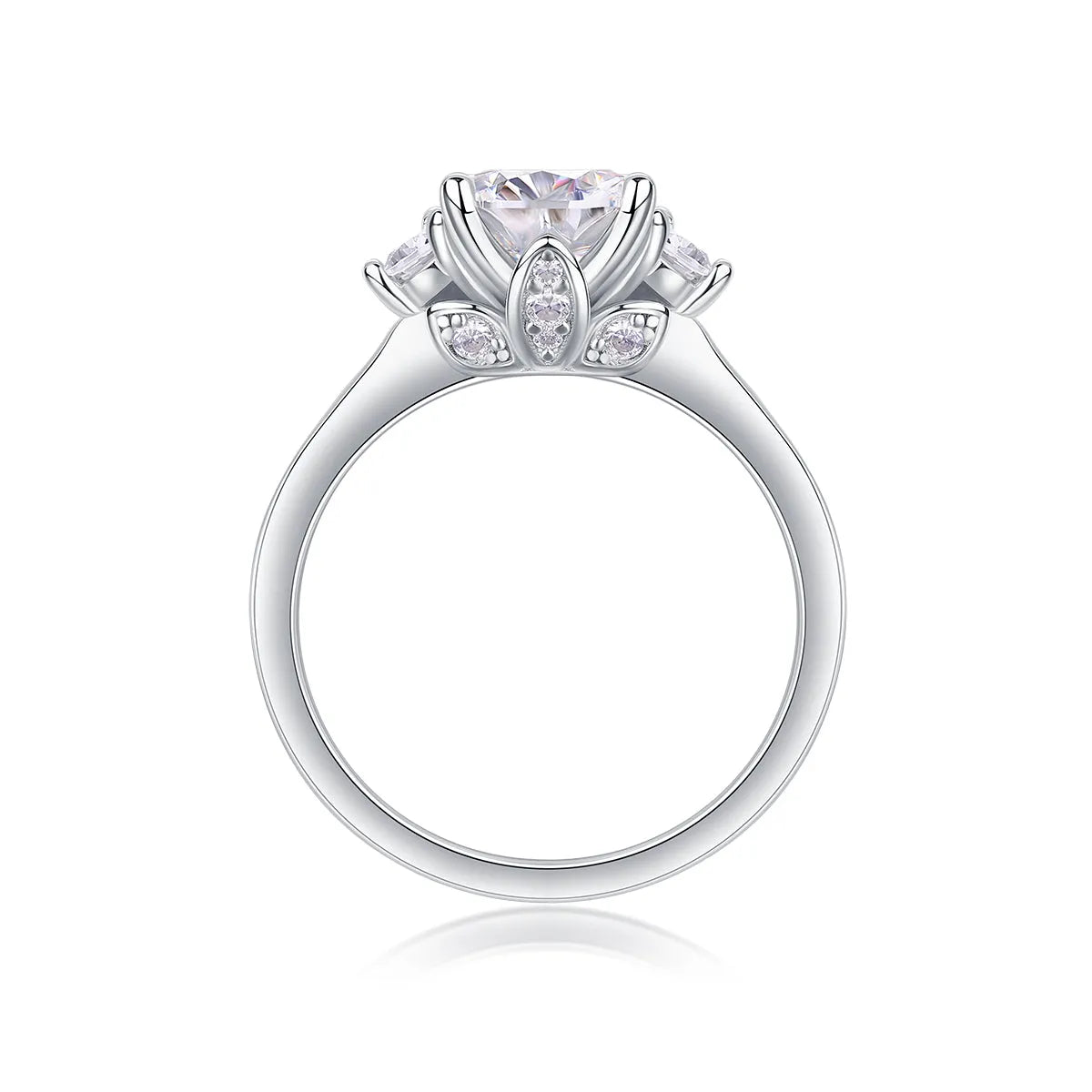 Starry Night Brilliance gold-plated S925 silver wedding ring set with 2-carat moissanite in gift box