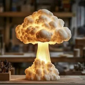 Atomic bomb mushroom cloud shaped table lamp with USB power socket for modern decorative lighting
