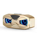 M5 Bluetooth subwoofer speaker with colorful light, plastic body, USB charging, gold colour