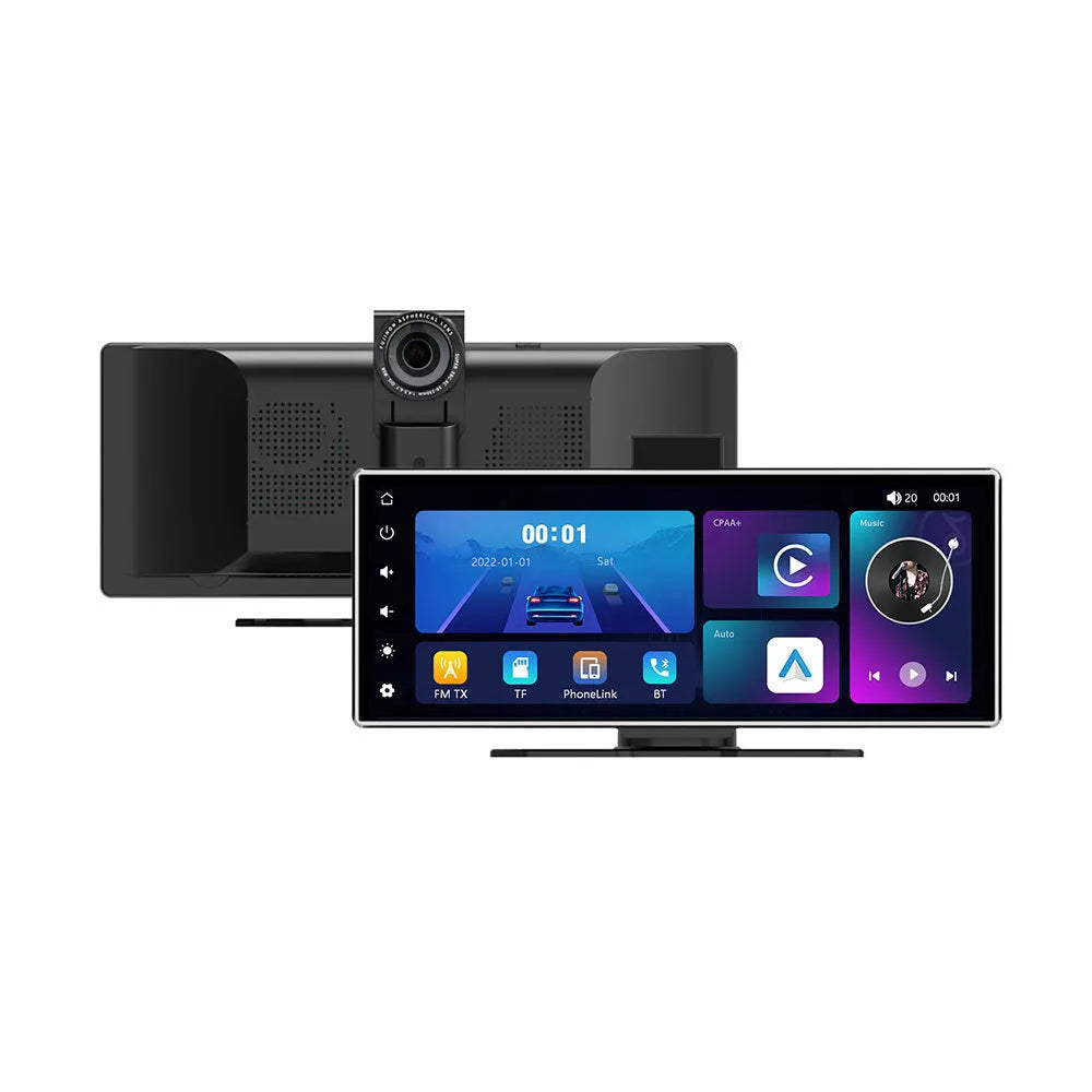 Black plastic 10.26 inch car LCD touch screen with intelligent wireless connection and inverted image support