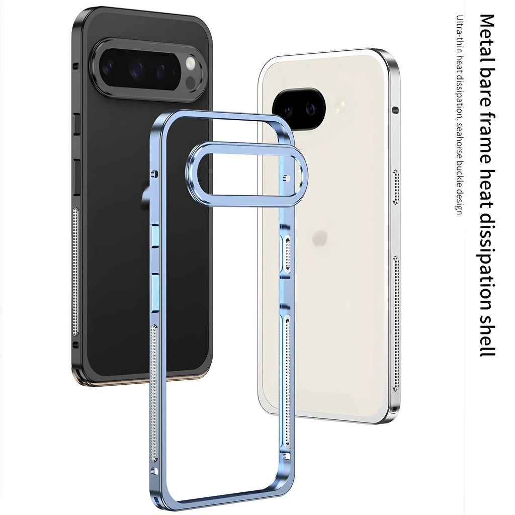Aluminium alloy phone case for Google Pixel 9 Pro XL with heat dissipation function and protective lens case